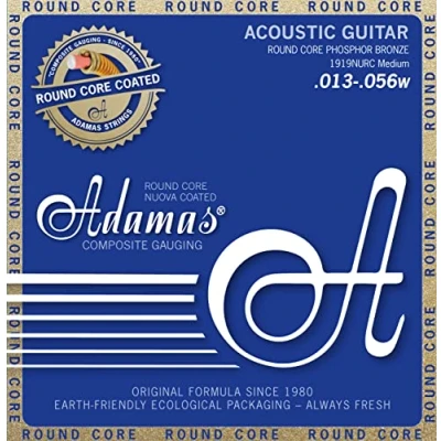 Abbildung von Adamas Akustik Gitarren Saiten Nuova Phosphor Bronze beschichtet Round Core Satz Medium .013 .056 1919NURC