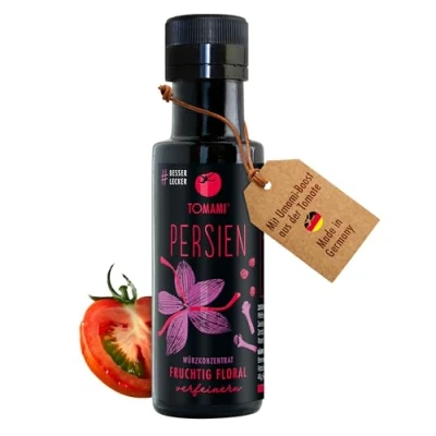 Abbildung von Tomami Persien Würzsauce 90ml Fruchtig Florale Gewürze &amp; Umami Geschmack Für Gemüse, Geflügel Fisch Vegan, Glutenfrei, Sojafrei, Laktosefrei