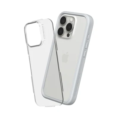 Abbildung von RhinoShield Modulare Case kompatibel mit [iPhone 16 Pro Max] Mod NX Anpassbare &amp; stoßdämpfende Schutzhülle im schlanken Design 3.5 Meter Fallschutz Platinum Grau