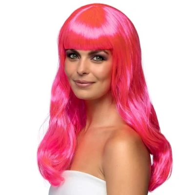 Abbildung von Boland Kostüm Perücke Lady Langhaar Frisur Pink