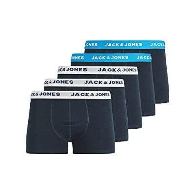 Abbildung von JACK &amp; JONES Herren JACHUEYS Trunks 5 Pack 12200067, Blue Heaven/Blue Night Blue, S