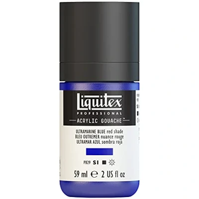 Abbildung von Liquitex 2059382 &#039;Liquitex Professional Acrylic Gouache, Acrylfarbe mit Gouache Eigenschaften, Lichtecht, wasserfest, 59ml Dosier Flasche Ultramarinblau (Rotton)