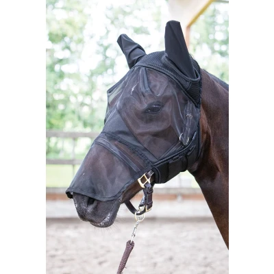 Abbildung von Harry&#039;s Horse Fliegenmaske Flyshield mit Nasenstück S Schwarz