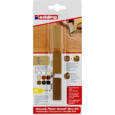 Abbildung von Edding Hartholzöl Holzboden Reparaturwachs Set 8902 eiche