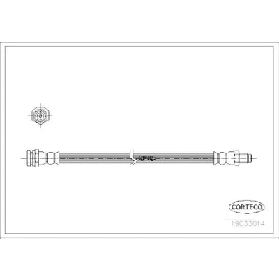 Abbildung von CORTECO 19033014 Bremsschläuche Hinterachse 350
