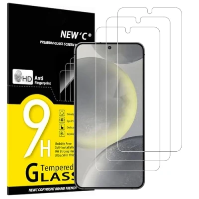Abbildung von NEW&#039;C 3 Stück, Panzer Schutz Glas für Samsung Galaxy S24 5G, Frei von Kratzern, 9H Härte, HD Displayschutzfolie, 0.33mm Ultra klar, Ultrabeständig