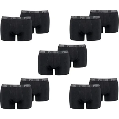 Abbildung von PUMA 6 er Pack Boxer Boxershorts Men Herren Unterhose Pant Unterwäsche, Farbe:230 Black/Black, Bekleidungsgröße:L