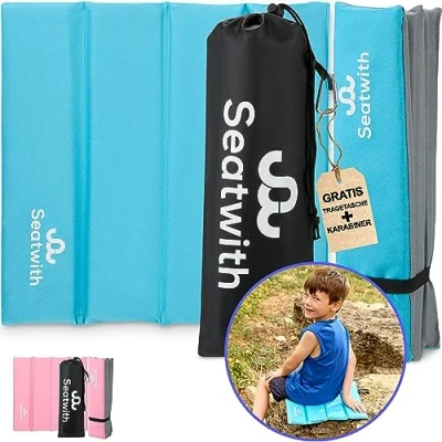 Abbildung von Seatwith Sitzkissen faltbar Kinder Outdoor Sitzkissen, Thermositzkissen für Boden, Stadion und Wandern