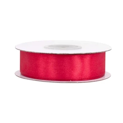 Abbildung von Satinband 18mm x 25m Rolle FARBAUSWAHL in 3/6/12/18/25/38/50/75/100mm farbecht &amp; waschbar Schleifenband für Hochzeit Geschenkband zum Verpacken Dekorieren Basteln Dunkelrot 260