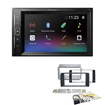 Abbildung von Pioneer DMH A240BT 2 DIN Autoradio Bluetooth USB passend für Man TGX ab 2007 schwarz