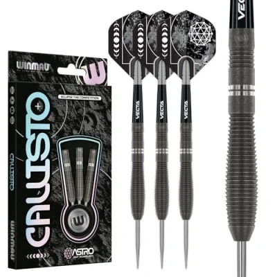 Abbildung von WINMAU Darts Callisto 23g 90% Professionelles Wolfram Dartpfeile Set mit Stahlspitze Dart Flüge und Dartschäfte