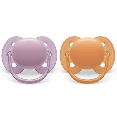 Abbildung von Philips Avent Ultra Soft Schnuller 2x weicher und elastischer für 6 18 Monate ohne Bisphenol A, inkl. Sterilisatoretui (Modell SCF091/33)