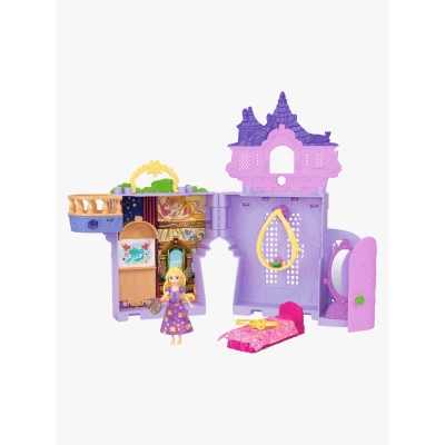 Abbildung von Mattel Disney Princess Spielzeug, Rapunzel Storytime Stackers Puppenhaus Turm mit Kleiner Puppe,1 Pascal Figur und 7 Zubehörteilen, inspiriert vom Film,JDP61