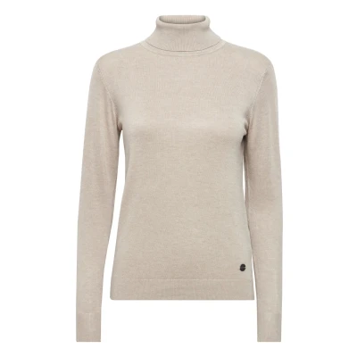 Abbildung von Oxmo Katja Strickpullover, Damen, Größe: Large, Cement melange