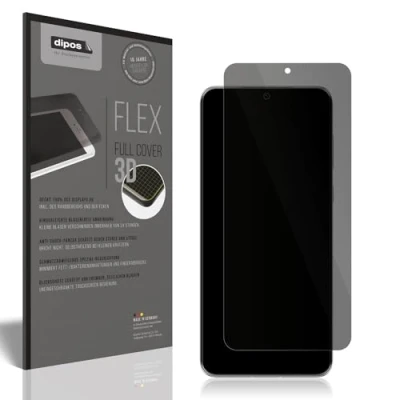 Abbildung von dipos Flex Privacy Blickschutz Schutzfolie matt passend für Huawei P60 Pro, 100% Displayabdeckung, Fingerprint Kompatibel, case Friendly, Full Cover, Anti spy Sichtschutz Filter 2way