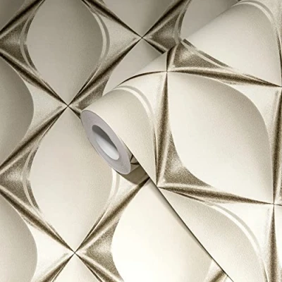 Abbildung von living walls Vliestapete &quot;My Home My Spa&quot;, 3D Optik metallic geometrisch, Design Tapete Effekt Tapeten Wohnzimmer Schlafzimmer Küche
