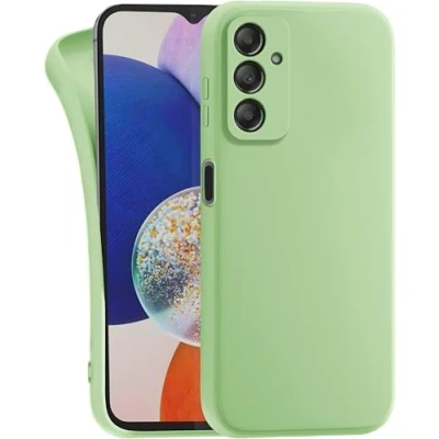 Abbildung von MyGadget Hülle für Samsung Galaxy A14 5G robuste Silikon Schutzhülle TPU Case Slim Silikonhülle Back Cover Kratzfest Handyhülle Matt Grün