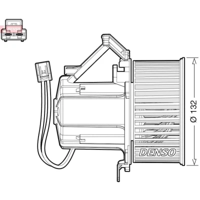 Abbildung von DENSO DEA02008 Innenraumgebläse für Linkslenker AUDI: A4 B8 Avant, Q5, Allroad