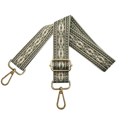 Abbildung von Verstellbarer Schultergurt für Taschen Damen Tragegurt, Taschengurte zum Wechseln, Taschengurt Breit 3.8cm mit Gold Karabiner, Schulterriemen Schultertasche Handtaschen, Armeegrün, N41