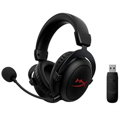 Abbildung von HyperXCloud Core KabellosesGaming HeadsetfürPC,DTSHeadphone:XSpatialAudio,Memoryschaum Ohrpolster,robusterAluminiumrahmen, Schwarz Kabellos Wi Fi