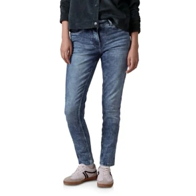 Abbildung von Cecil Casual FIT Jeans Slim Fit, Damen, Größe: 32x28, Blau