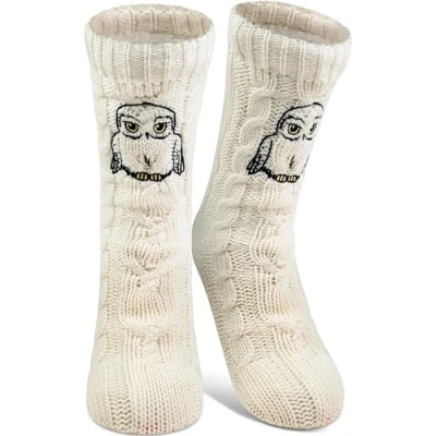 Abbildung von United Labels® Haussocken Harry Potter Hüttensocken Hedwig Socken Sherpa Futter Kuschelsocken