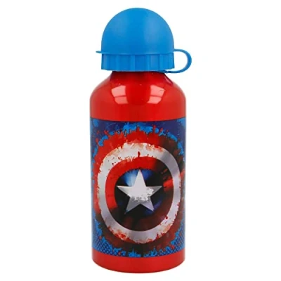 Abbildung von Avengers Captain America 400 ML Trinkflasche für Kinder, Größe: One Size, Mehrfarbig