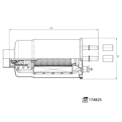 Abbildung von FEBI BILSTEIN 174825 Kraftstofffilter Leitungsfilter, mit Wasserablassschraube FIAT: Ducato III Kastenwagen, Pritsche / Fahrgestell