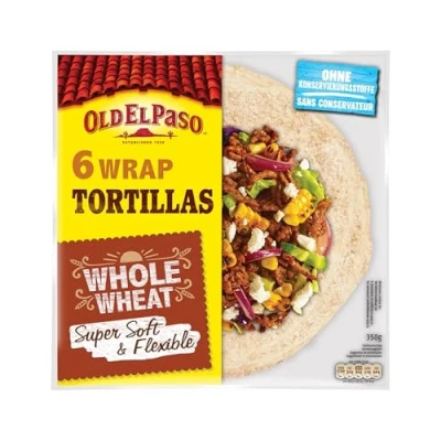 Abbildung von Old El Paso Wrap Tortillas Mexikanische Wraps aus Vollkorn 1 x 350 g