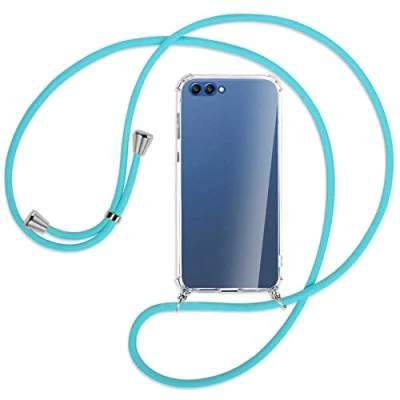 Abbildung von mtb more energy Handykette kompatibel mit Honor 10 (5.84&#039;&#039;) türkis Smartphone Hülle zum Umhängen Anti Shock Full TPU Case