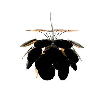 Abbildung von MARSET Discocó Pendellampe Ø 68 cm schwarz/gold