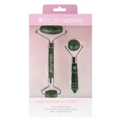 Abbildung von Brushworks Jade Roller &amp; Globe Set