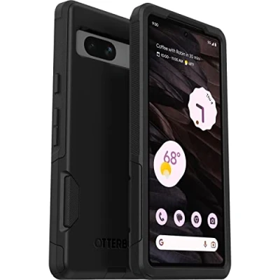 Abbildung von OtterBox Schutzhülle für Google Pixel 7A Commuter Serie, dünn, robust, taschenfreundlich, mit Anschlussschutz, Schwarz