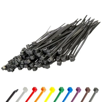 Abbildung von Gocableties Kabelbinder 100 Stück Silber/Grau, 150 mm x 3,6 mit 18,2 kg Zugfestigkeit, kleine Größe, UV Beständig Set