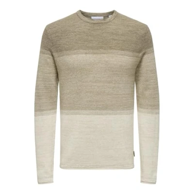 Abbildung von Only &amp; Sons Onsfelix REG 12 CREW NOOS Strickpullover, Herren, Größe: Medium, Silver lining