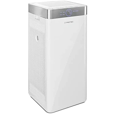 Abbildung von TROTEC Luftreiniger AirgoClean 200 E, für 66 m² Räume, Mehrstufiges Raumluftfiltersystem mit DACRON Vorfilter, kombiniertem HEPA/Carbon Filter und Ionisation Reinigungsvolumen max. 550 m3/h