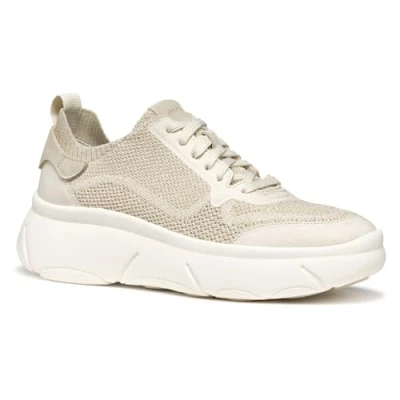 Abbildung von Geox Sneaker low, Damen, Größe: 39, Light taupe Schuhe