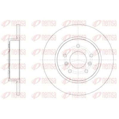 Abbildung von REMSA 61582.00 Bremsscheibe Hinterachse 289,5, 289,5 13 5 voll mit Schrauben NISSAN: Qashqai 2, RENAULT: Kadjar