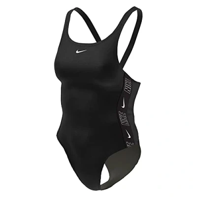 Abbildung von Nike Swim FIT Newbie LOGO TAPE Badeanzug, Damen, Größe: Large, Black