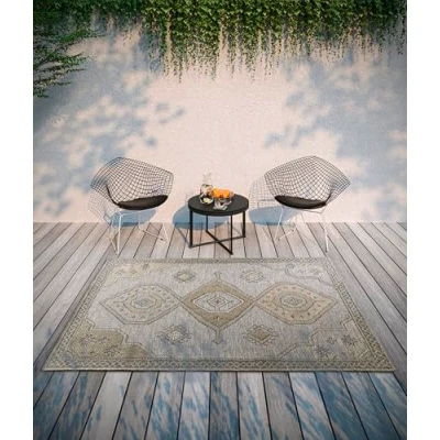 Abbildung von Villeroy &amp; Boch Teppich &quot;Robert&quot;, rechteckig, In Outdoor, Flachgewebe, wetterfest, Terrasse, Balkon, natur, modern