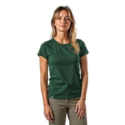 Abbildung von ALPIN LOACKER Merino Shirt Damen Kurzarm Das T für Wandern und Outdoor I atmungsaktives Thermoshirt Sport Unterwäsche Damen, Dunkel Grün S