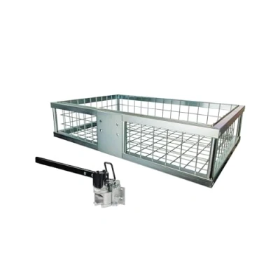 Abbildung von EUROHUNT Heckträger für Anhängerkupplung 890x585x200 mm verzinkt, Gewicht 11kg, Robuster Wildträger, ideal Jäger (Heckträger mit abklappbarer Schnellkupplung)