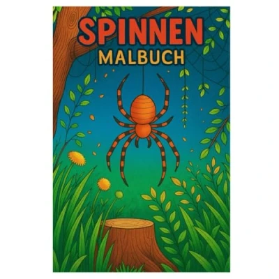 Abbildung von Spinnen Malbuch: 50 faszinierende Illustrationen der meisterhaften Netzbauer: Für Kinder und Erwachsene zum Ausmalen Staunen