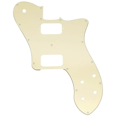 Abbildung von Musiclily Pro 15 Löcher Unbedeckt HH Gitarren Schlagbrett Pickguard für Mexico Fender 72 Tele Deluxe Style E Gitarre, 3 lagig Cream