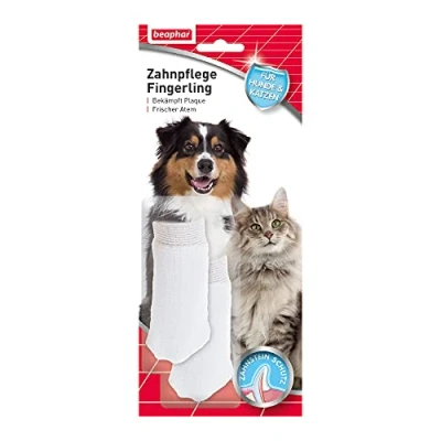 Abbildung von beaphar Tierzahnbürste Zahnpflege Fingerling 2 Stück für Hunde
