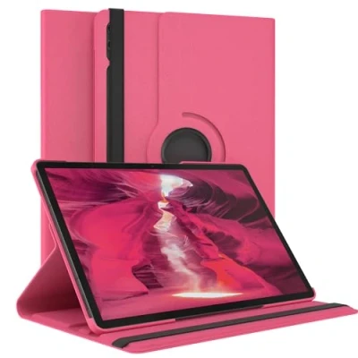 Abbildung von EAZY Case Tablet Hülle für Samsung Galaxy Tab S9 Plus Schutzhülle 12.4 Zoll Smart Cover Rotationcase zum Aufstellen Klapphülle 360 drehbar mit Standfunktion Tasche Kunstleder Pink