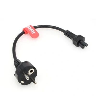 Abbildung von DRRI IEC C5 Stecker auf Europa Schuko CEE 7 Buchse Verlängerungskabel für Lenovo Computer, Fernseher, Monitore, Drucker, 30,5 cm (12 Zoll)
