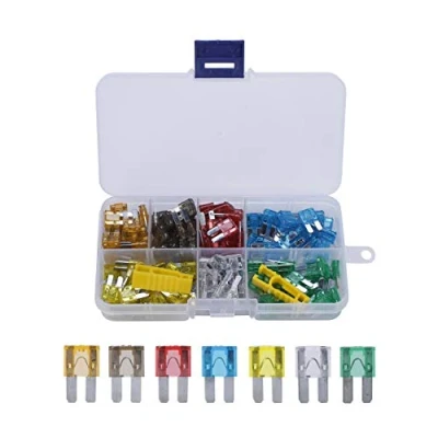 Abbildung von ACBungji 140er KFZ Sicherungen Set Auto Micro2 5A 7.5A 10A 15A 20A 25A 30A Flachsicherungen Autosicherung mit Aufbewahrungskoffer (140 Stück)