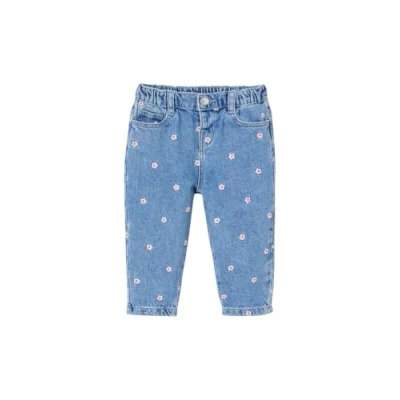 Abbildung von Vertbaudet MIT Stickerei Jeans Slim Fit für Kinder, Größe: 62, Blue stone