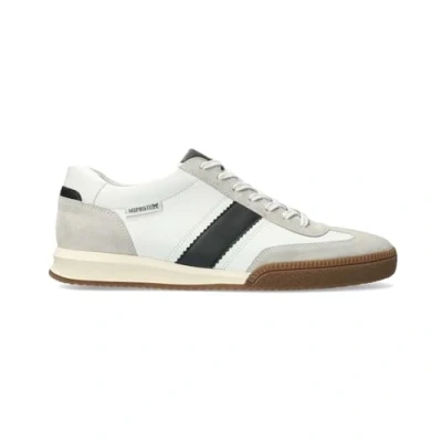 Abbildung von Mephisto Elyo Sneaker, Velours / Glattleder kombi., hellgrau weiß bla Schnürschuh